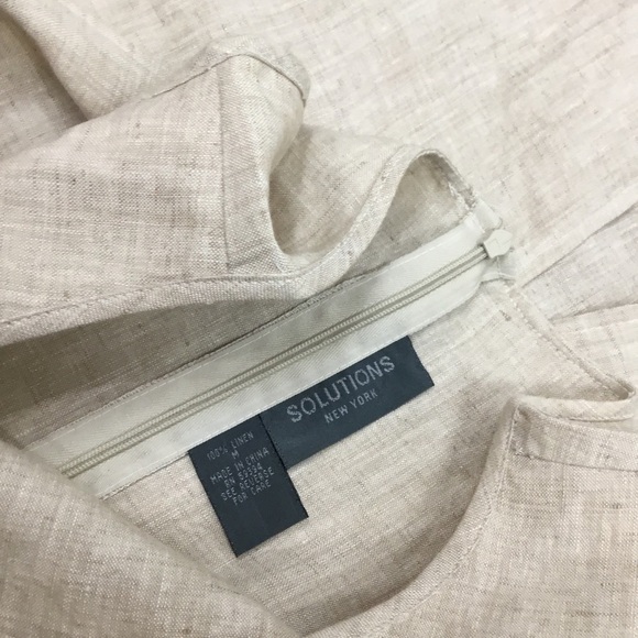 PURE Linen Solutions NYC Maxi Dress In Flax Color SZ M - Picture 8 of 8